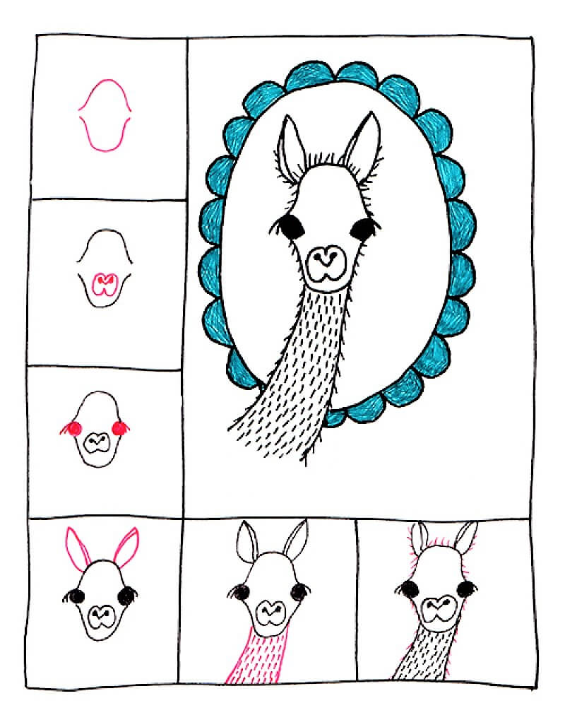 Dibujos de Cara de llama