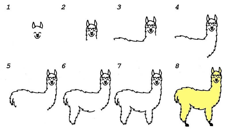 Dibujos de Llama feliz