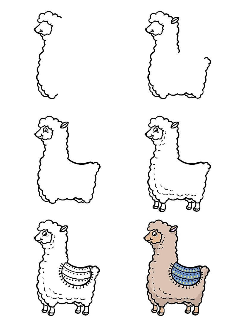 Dibujos de Llama kawaii
