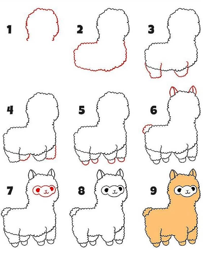 Dibujos de Llama regordeta