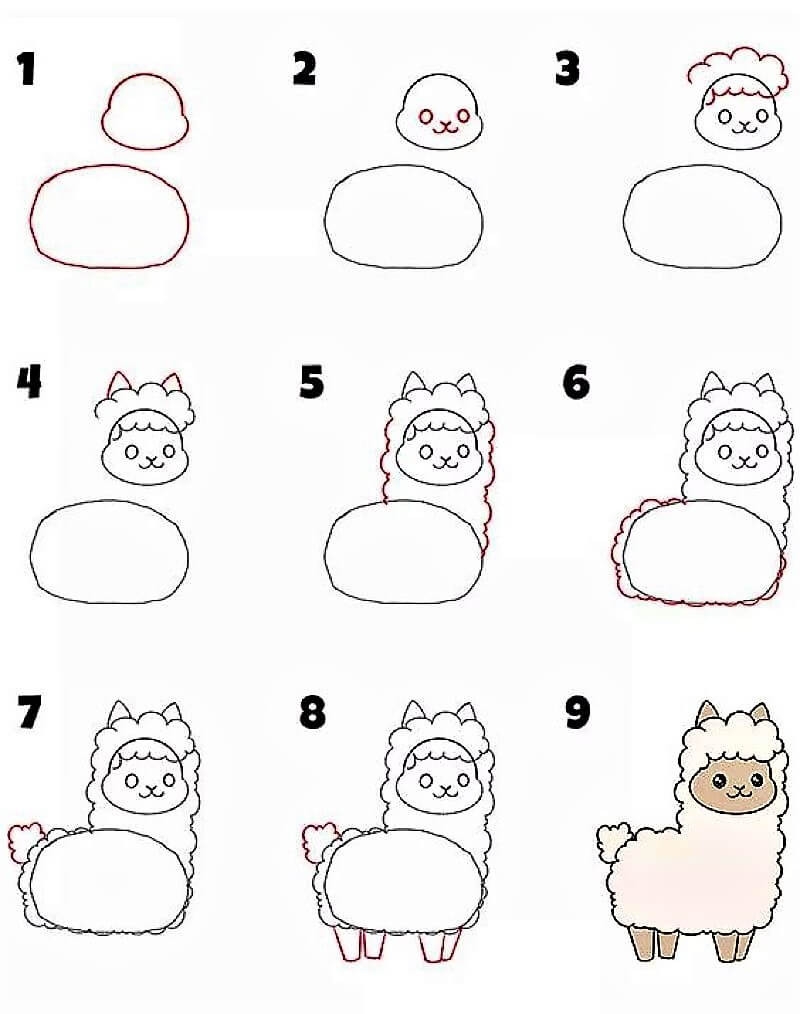 Dibujos de Llama saltando