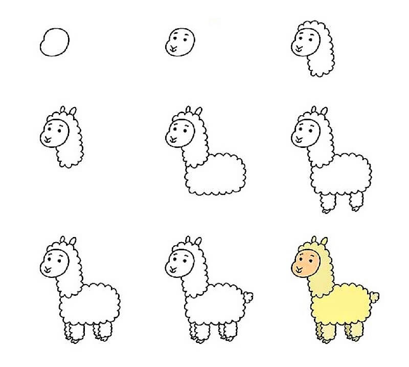 Dibujos de Llama sonriente