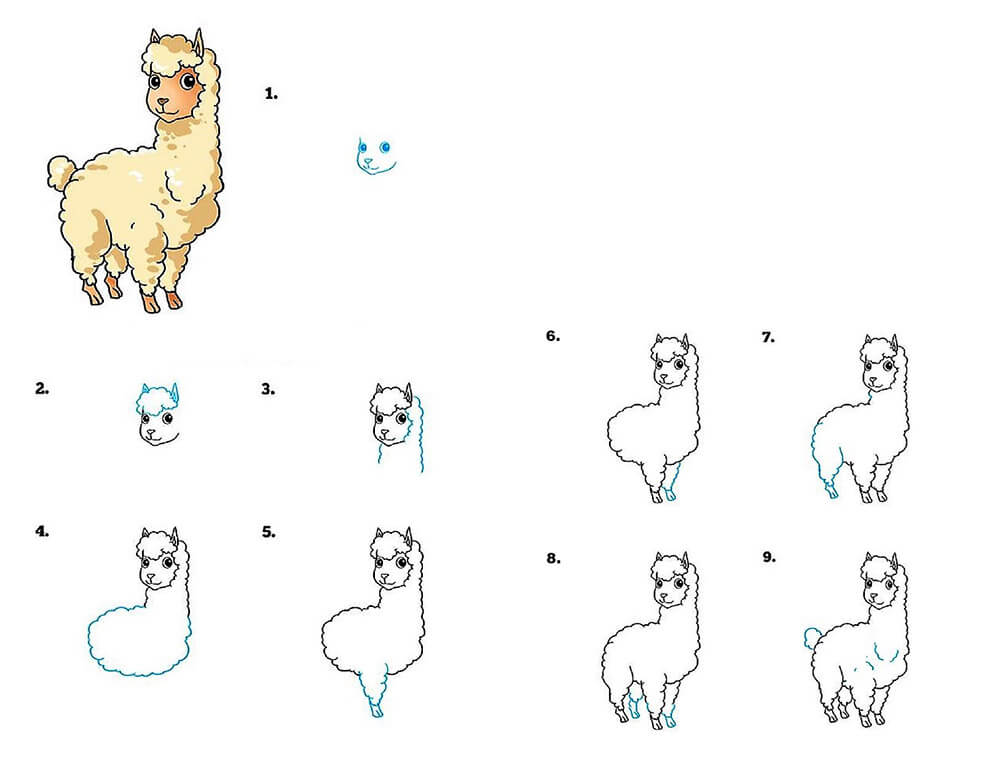 Dibujos de Llama tierna