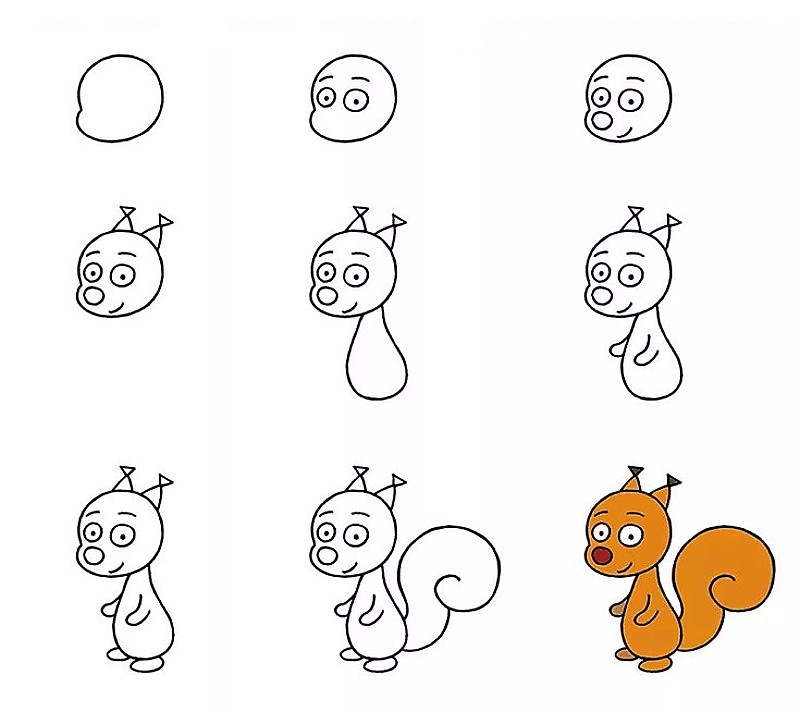 Dibujos de Ardillas