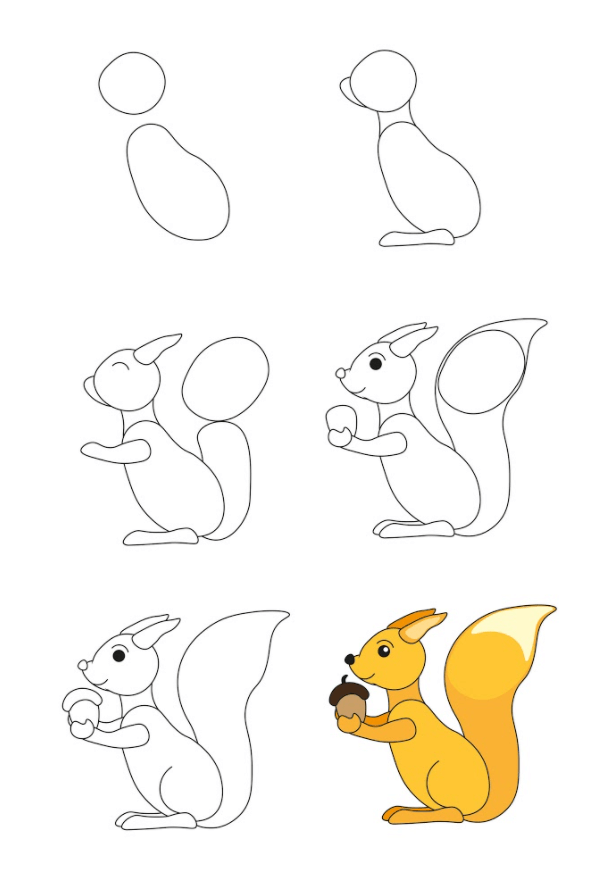 C mo Dibujar Una Ardilla F cil Paso A Paso