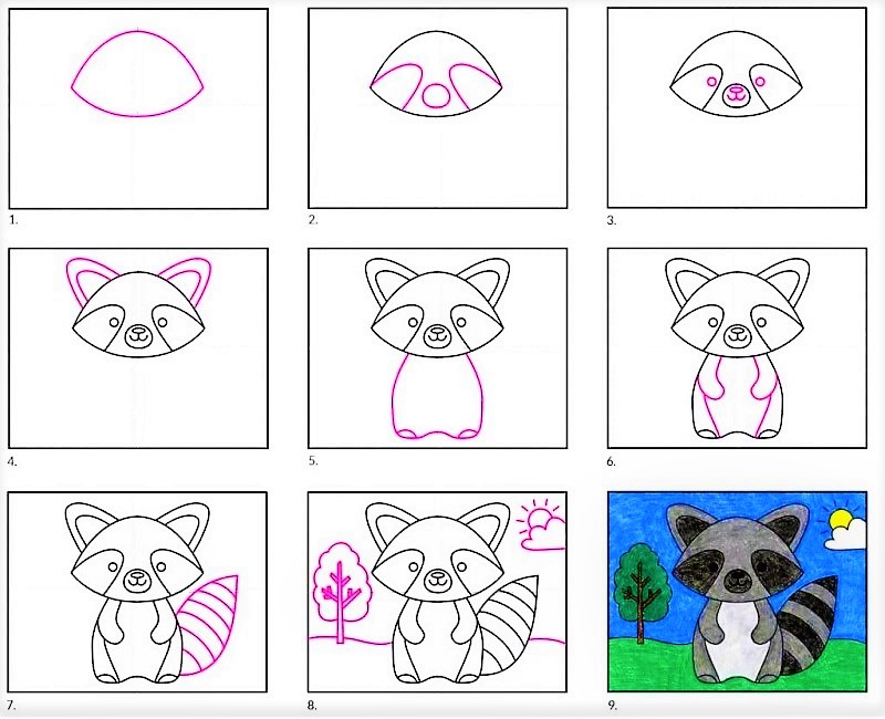 Dibujos de A Raccoon Idea 10