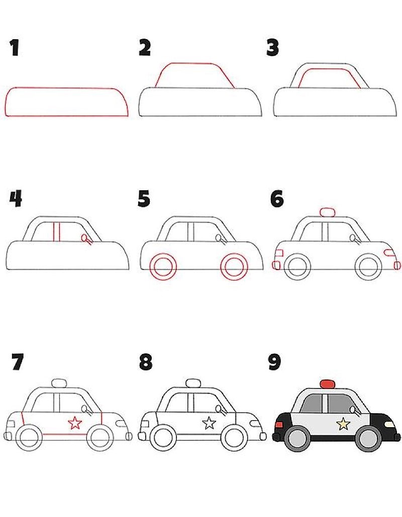 Dibujos de Coche de policía caricatura