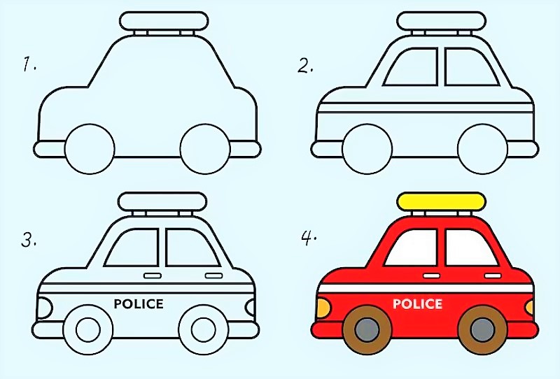 Dibujos de Coches de Policía