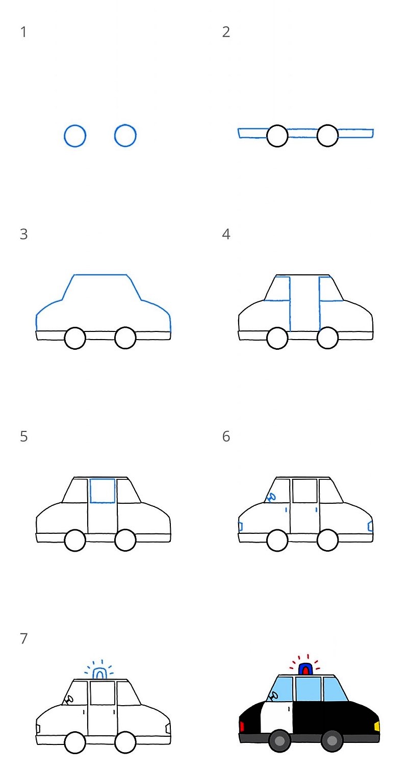 Dibujos de Coche de policía lindo