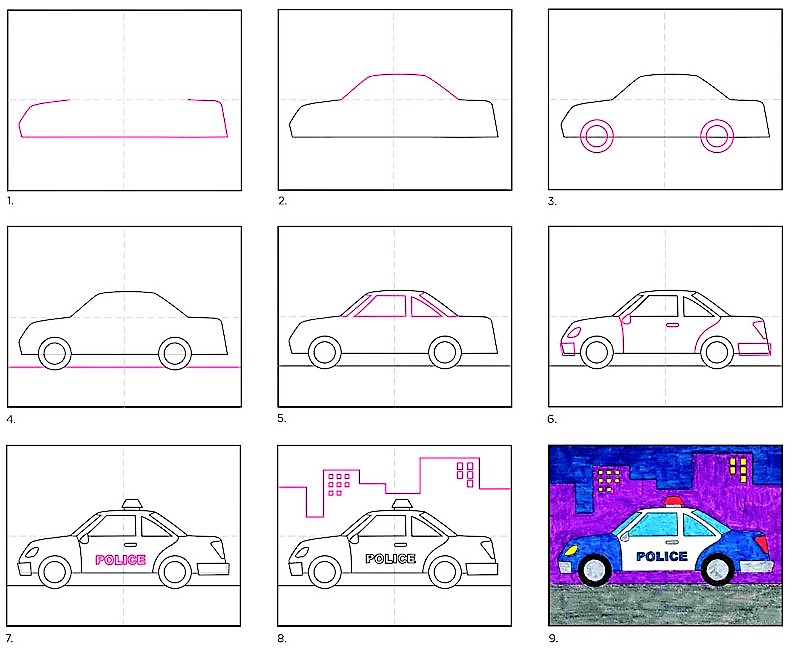 Dibujos de Coche de policía moderno