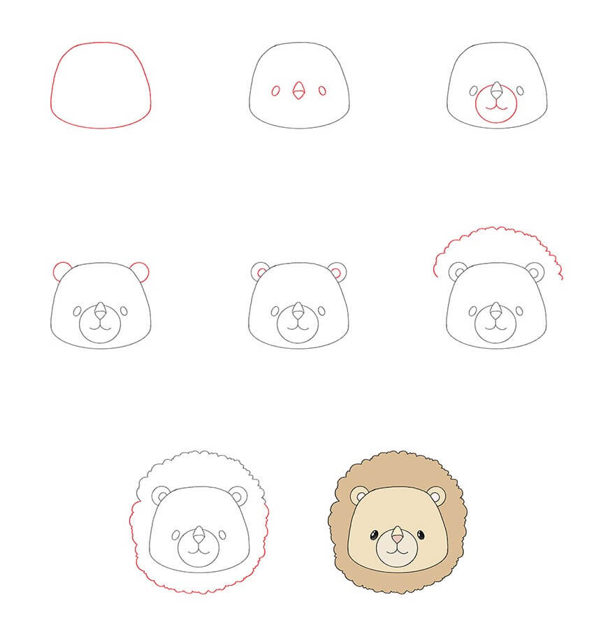 Dibujos de La cara de un león