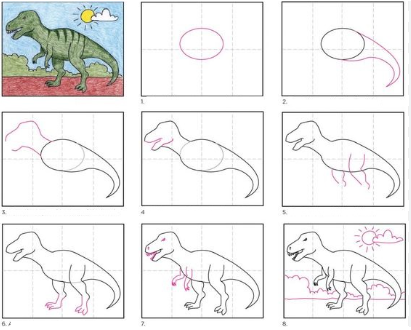 Dibujos de Un dinosaurio - Idea 10