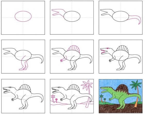 Dibujos de Un dinosaurio - Idea 13