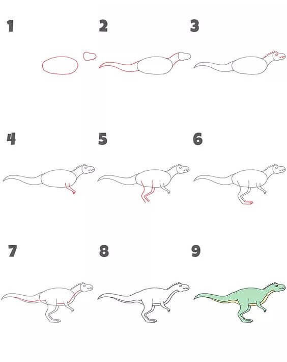 Dibujos de Un dinosaurio - Idea 14