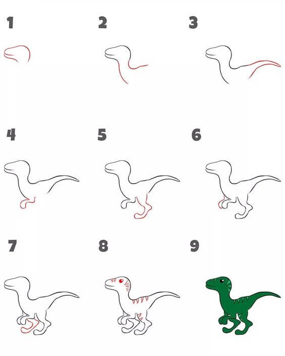 Dibujos de Un dinosaurio - Idea 15