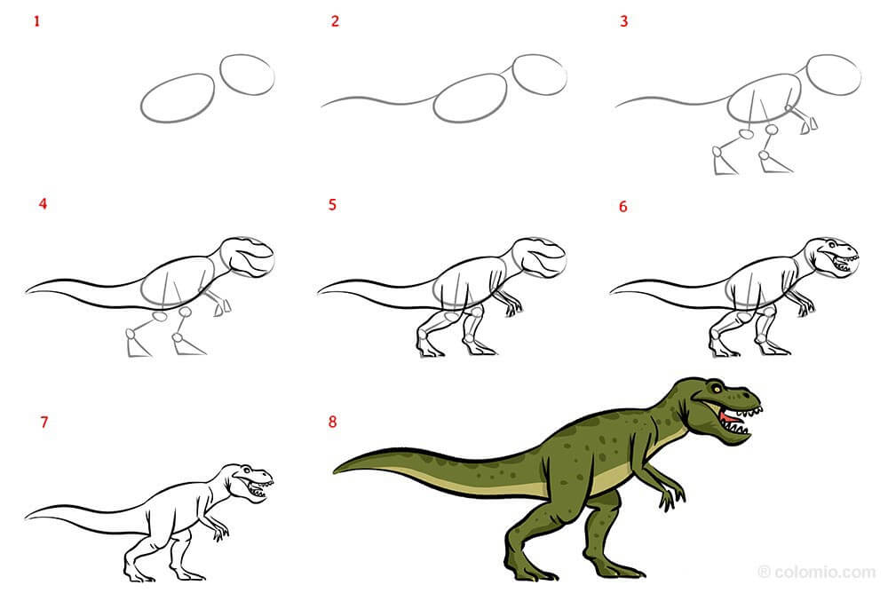 Dibujos de Un dinosaurio - Idea 17