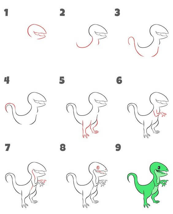 Dibujos de Un dinosaurio - Idea 19