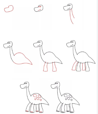 Dibujos de Un dinosaurio - Idea 3