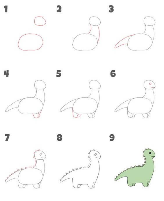 Dibujos de Un dinosaurio - Idea 40