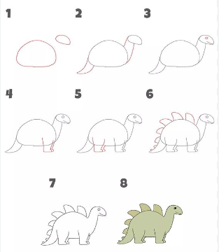 Dibujos de Un dinosaurio - Idea 5