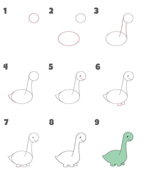 Dibujos de Un dinosaurio - Idea 50
