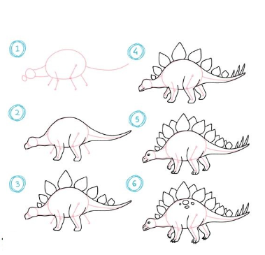 Dibujos de Un dinosaurio - Idea 6