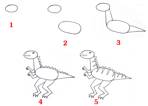Dibujos de Un dinosaurio - Idea 7