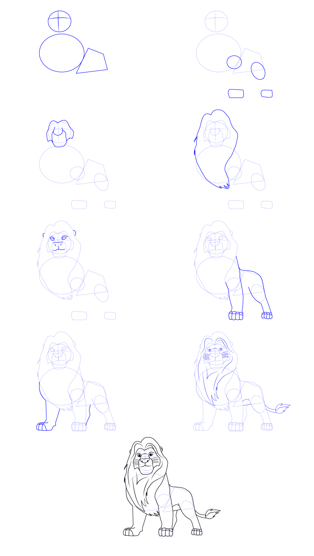 Dibujos de Un León a Lápiz - Idea 53