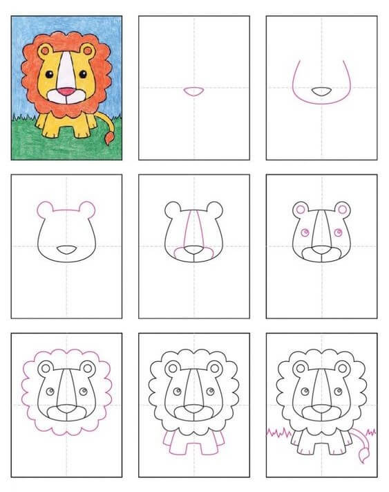 Dibujos de Un león - Idea 13