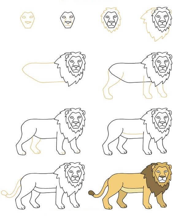 Dibujos de Un león - Idea 17