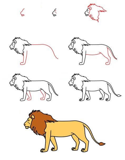 Dibujos de Un león - Idea 21