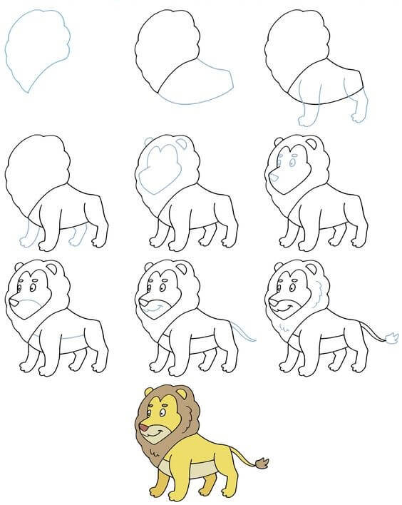 Dibujos de Un león - Idea 22