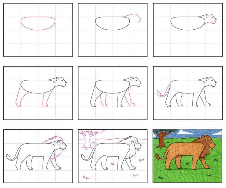 Dibujos de Un león - Idea 24