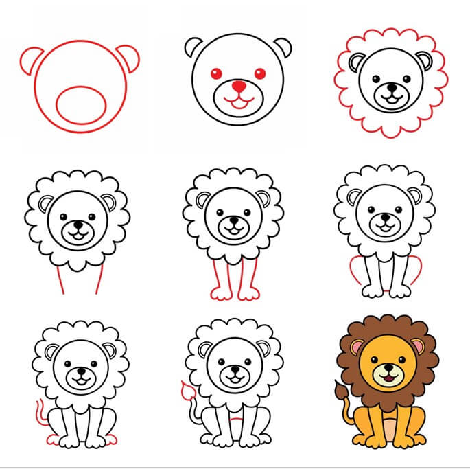 Dibujos de Un León - Idea 37
