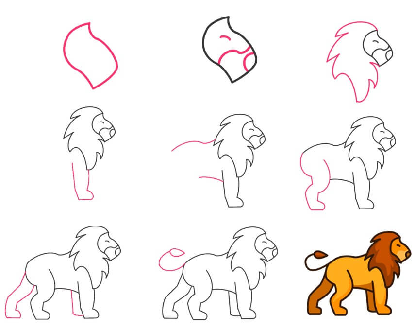 Dibujos de Un León - Idea 38