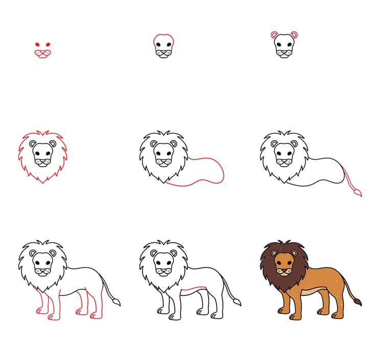 Dibujos de Un León - Idea 46