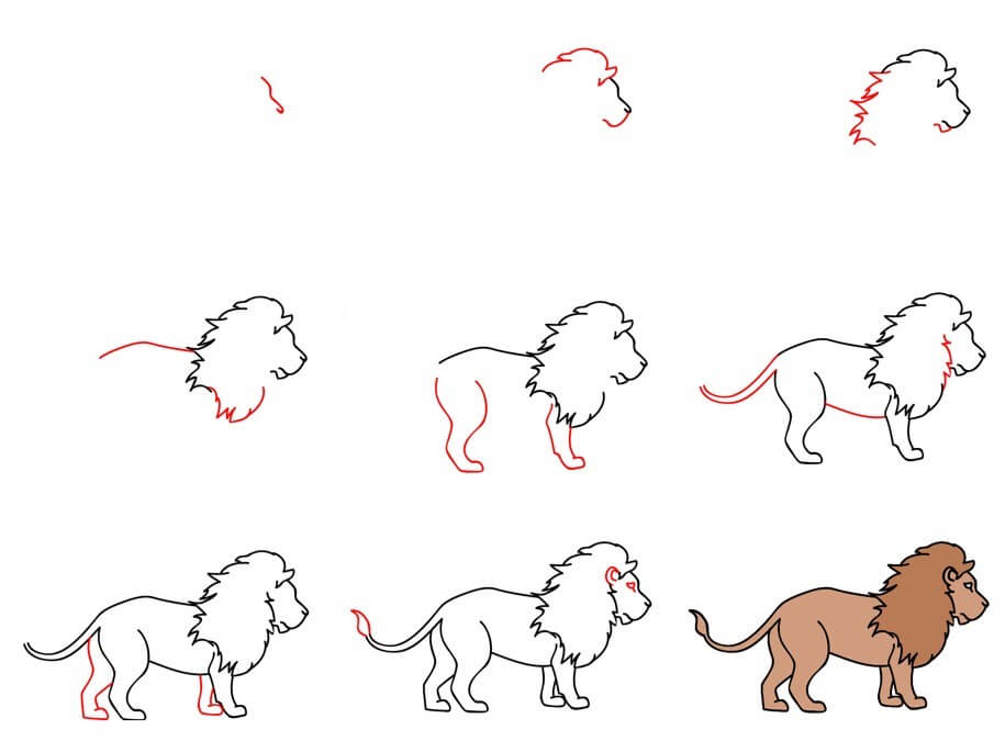 Dibujos de Un León - Idea 47