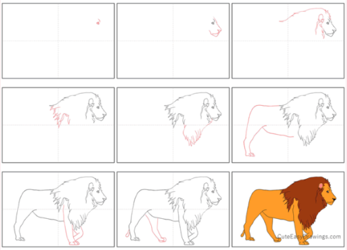 Dibujos de Un León - Idea 5
