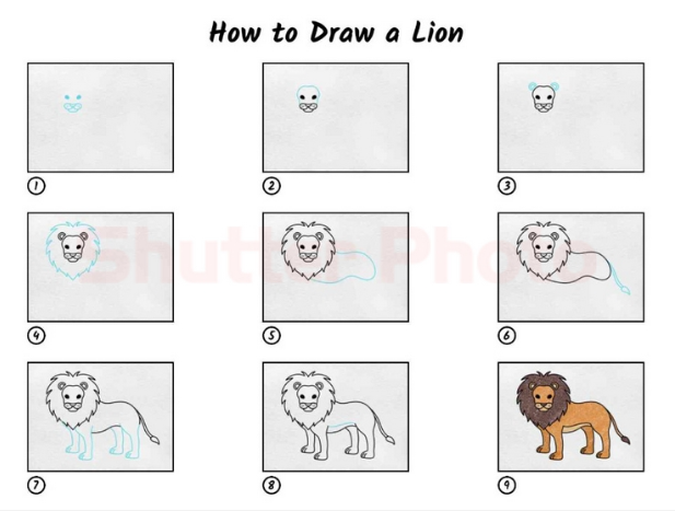 Dibujos de Un León - Idea 6