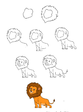 Dibujos de Un León - Idea 7