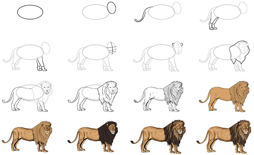 Dibujos de Un león realista - Idea 25