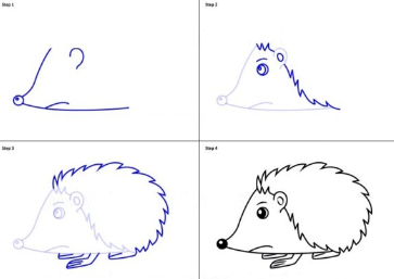 Dibujos de Erizo caminando