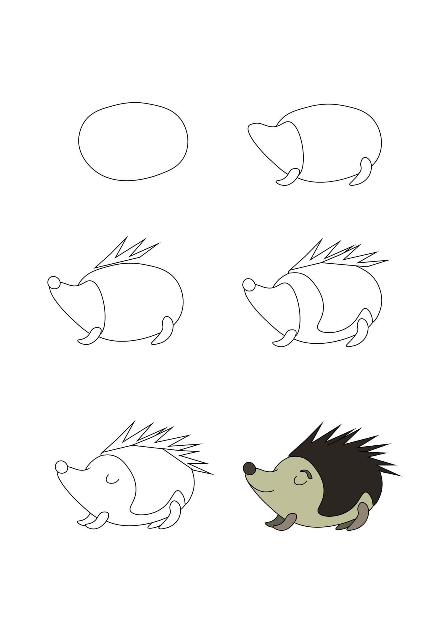 Dibujos de Erizo fácil