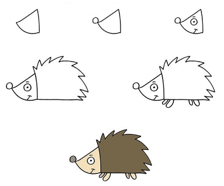 Dibujos de Erizo kawaii