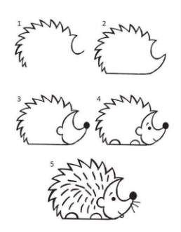 Dibujos de Erizo sencillo