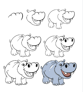 Dibujos de Hipopótamos