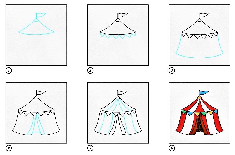 Dibujos de Tiendas de campaña
