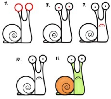 Dibujos de Caracoles