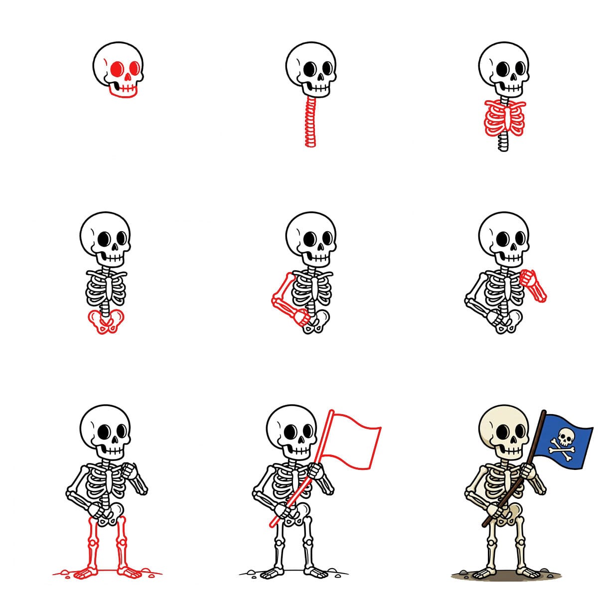 Dibujos de Cabeza de esqueleto
