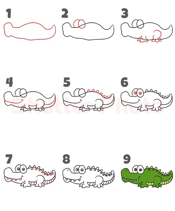 Dibujos de Cocodrilo bebé